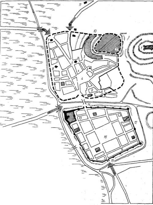 Формування центральної частини міста в останній чверті XIII-XIV cт.